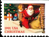 Scott 2584<br />(29c) Santa at Fireplace (VB)<br />Booklet Pane Single<br /><span class=quot;smallerquot;>(reference or stock image)</span>