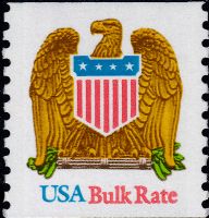 Scott 2603<br />(10c) Eagle - USA Bulk Rate - Orange-yellow Eagle (Coil)<br />Coil Single<br /><span class=quot;smallerquot;>(reference or stock image)</span>