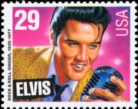 Scott 2721<br />29c Elvis Presley - quot;ELVISquot;<br />Pane Single<br /><span class=quot;smallerquot;>(reference or stock image)</span>