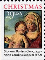 Scott 2790<br />29c Madonna and Child by Giovanni Battista Cima (VB)<br />See <a href=quot;https://www.bardostamps.com/back-of-book-united-states-stamps/1950/scott-catalog-BK211quot;>BK211</a><br />Booklet Pane Single<br /><span class=quot;smallerquot;>(reference or stock image)</span>