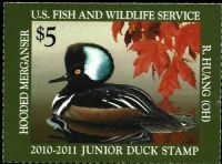 Scott JDS18<br />$5.00 Hooded Merganser (2010-2011)<br />Pane Single<br /><span class=quot;smallerquot;>(reference or stock image)</span>
