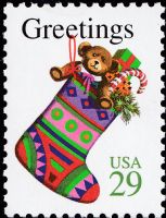 Scott 2872<br />29c Greetings - Stocking (Pane / VB)<br />Pane Single<br /><span class=quot;smallerquot;>(reference or stock image)</span>