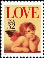 Scott 2957<br />32c Love: Cherub (Pane)<br />Pane Single<br /><span class=quot;smallerquot;>(reference or stock image)</span>