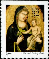 Scott 3003A<br />32c Madonna and Child by Giotto di Bondone (VB)<br />Vending Booklet Pane Single<br /><span class=quot;smallerquot;>(reference or stock image)</span>