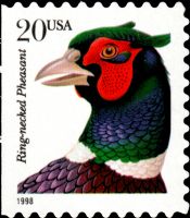 Scott 3051<br />20c Pheasant (VB)<br />Booklet Pane Horizontal Single<br /><span class=quot;smallerquot;>(reference or stock image)</span>