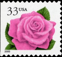 Scott 3052<br />33c Pink Rose (CB / VB)<br />Booklet/Convertible Booklet Pane Single<br /><span class=quot;smallerquot;>(reference or stock image)</span>