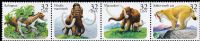 Scott 3077-3080; 3080a<br />32c Prehistoric Animals<br />Pane Horizontal Strip of 4 #3077-3080 (4 designs)<br /><span class=quot;smallerquot;>(reference or stock image)</span>