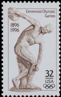 Scott 3087<br />32c Modern Olympic Games Centennial (Pane / MDI)<br />Pane Single<br /><span class=quot;smallerquot;>(reference or stock image)</span>