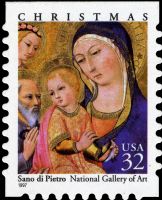 Scott 3176<br />32c Madonna and Child by Sano di Pietro (CB)<br />Convertible Booklet Single<br /><span class=quot;smallerquot;>(reference or stock image)</span>