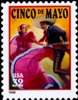 Scott 3203<br />32c Cinco de Mayo - 1998 Date<br />Pane Single<br /><span class=quot;smallerquot;>(reference or stock image)</span>
