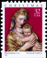 Scott 3244<br />32c Madonna and Child (CB)<br />Convertible Booklet Single<br /><span class=quot;smallerquot;>(reference or stock image)</span>
