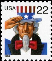 Scott 3259<br />22c Uncle Sam (Pane)<br />Pane Single<br /><span class=quot;smallerquot;>(reference or stock image)</span>