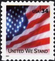 Scott 3549<br />34c United We Stand (CB)<br />Convertible Booklet Single<br /><span class=quot;smallerquot;>(reference or stock image)</span>