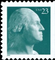 Scott 3618<br />23c George Washington - 2002 Date (VB / CB)<br />Booklet Pane Single<br /><span class=quot;smallerquot;>(reference or stock image)</span>
