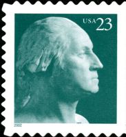 Scott 3619<br />23c George Washington - 2002 Date (VB / CB)<br />Booklet Pane Single<br /><span class=quot;smallerquot;>(reference or stock image)</span>