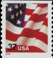 Scott 3632A<br />37c Flag - 2003 Date (Coil)<br />Coil Single<br /><span class=quot;smallerquot;>(reference or stock image)</span>