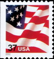Scott 3634<br />37c Flag (CB /VB)<br />2002 Date; Convertible Booklet Single<br /><span class=quot;smallerquot;>(reference or stock image)</span>