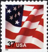 Scott 3635<br />37c Flag - 2002 Date (CB)<br />Convertible Booklet Single<br /><span class=quot;smallerquot;>(reference or stock image)</span>