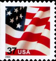 Scott 3636D<br />37c Flag - 2004 Date (DSB)<br />Double-Sided Booklet Pane Single<br /><span class=quot;smallerquot;>(reference or stock image)</span>