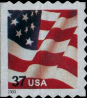 Scott 3637<br />37c Flag - 2003 Date<br />Automated Teller Machine Pane Single<br /><span class=quot;smallerquot;>(reference or stock image)</span>
