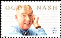Scott 3659<br />37c Ogden Nash<br />Pane Single<br /><span class=quot;smallerquot;>(reference or stock image)</span>