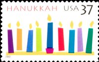 Scott 3672<br />37c Hanukkah - 2002 Date<br />Pane Single<br /><span class=quot;smallerquot;>(reference or stock image)</span>