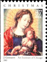 Scott 3675<br />37c Madonna and Child by Jan Gossaert (CB)<br />Convertible Booklet Single<br /><span class=quot;smallerquot;>(reference or stock image)</span>