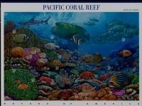 Scott 3831<br />37c Pacific Coral Reef<br />Pane of 10 #3831a-3831j (10 designs)<br /><span class=quot;smallerquot;>(reference or stock image)</span>