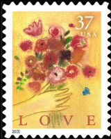 Scott 3898<br />37c Love: Bouquet (CB)<br />Convertible Booklet Single<br /><span class=quot;smallerquot;>(reference or stock image)</span>