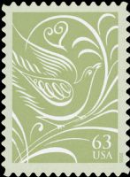 Scott 3999<br />63c Wedding: Dove (CB)<br />Convertible Booklet Single<br /><span class=quot;smallerquot;>(reference or stock image)</span>