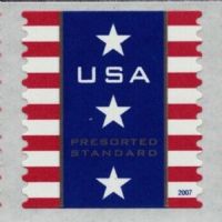 Scott 4158<br />(10c) Patriotic Banner - PRESORTED STANDARD (Coil)<br />Coil Single<br /><span class=quot;smallerquot;>(reference or stock image)</span>