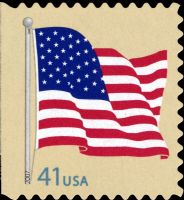 Scott 4190<br />41c Flag - USPS microprinted right of flagpole (CB)<br />Convertible Booklet Single<br /><span class=quot;smallerquot;>(reference or stock image)</span>