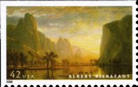 Scott 4346<br />42c Albert Bierstadt (DSB)<br />Double-Sided Booklet Pane Single<br /><span class=quot;smallerquot;>(reference or stock image)</span>