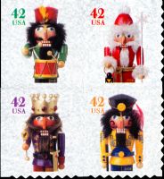 Scott 4368-4371<br />42c Nutcrackers (ATM)<br />Automated Teller Machine Block of 4 #4371a (4 designs)<br /><span class=quot;smallerquot;>(reference or stock image)</span>