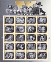 Scott 4414<br />44c Early Television Memories<br />Pane of 20 #4414a-4414t (20 designs)<br /><span class=quot;smallerquot;>(reference or stock image)</span>