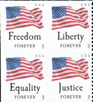 Scott 4641-4644; 4644a<br />Forever Four Flags (DSB)<br />Double-Sided Booklet Block of 4 #4644a #4641-4644 (4 designs)<br /><span class=quot;smallerquot;>(reference or stock image)</span>