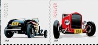 Scott 4908-4909; 4909a<br />Forever Hot Rods (DSB)<br />Double-Side Booklet Pair #4908-4909 (2 designs)<br /><span class=quot;smallerquot;>(reference or stock image)</span>