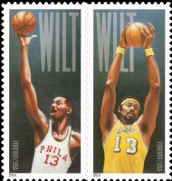 Scott 4950-4951; 4951a<br />Forever Wilt Chamberlain<br />Pane Horizontal Pair #4950-4951 (2 designs)<br /><span class=quot;smallerquot;>(reference or stock image)</span>