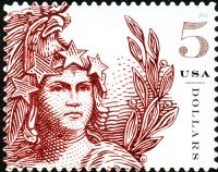 Scott 5297<br />$5.00 Statue of Freedom<br />Pane Single<br /><span class=quot;smallerquot;>(reference or stock image)</span>