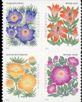 Scott 5676-5679; 5679a<br />Forever Mountain Flora (DSB)<br />Double-Sided Booklet Block of 4 #5676-5679 (4 designs)<br /><span class=quot;smallerquot;>(reference or stock image)</span>