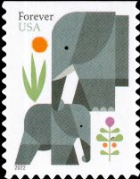 Scott 5714<br />Forever Elephants (DSB)<br />Double-Sided Booklet Single<br /><span class=quot;smallerquot;>(reference or stock image)</span>