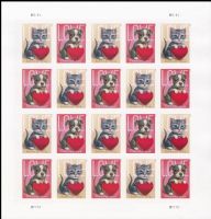 Scott 5746c<br />Forever Love: Kitten & Puppy<br />Pane of 20 #5745a-5746a; (2 designs)<br /><span class=quot;smallerquot;>(reference or stock image)</span>