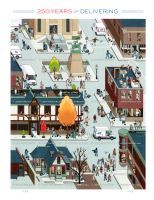 Scott 6023<br />Forever 250 Years of Delivering (20 Designs)<br />Pane of 20<br /><span class=quot;smallerquot;>(reference or stock image)</span>