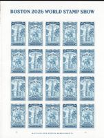 Scott 6030a<br />Forever Boston 2026 Stamp Show<br />Pane of 20<br /><span class=quot;smallerquot;>(reference or stock image)</span>