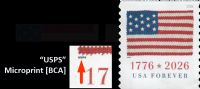 Scott 6109<br />Forever US Flag - 2026 (BCA) (Coil 100)<br />Coil Single<br /><span class=quot;smallerquot;>(reference or stock image)</span>