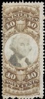 Scott R141<br />40c George Washington - US Internal Revenue - Brown & Black<br /><span class=quot;smallerquot;>(reference or stock image)</span>