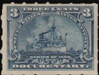 Scott R165<br />3c Battleship - Dark-blue<br /><span class=quot;smallerquot;>(reference or stock image)</span>