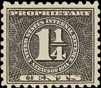 Scott RB36<br />1 1/4c Numeral - Inscribed quot;Series of 1914quot; - Black<br /><span class=quot;smallerquot;>(reference or stock image)</span>