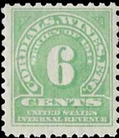 Scott RE9<br />6c Cordials, Wines, Etc. - Green<br /><span class=quot;smallerquot;>(reference or stock image)</span>