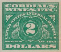 Scott RE15<br />$2.00 Cordials, Wines, Etc. - Green<br /><span class=quot;smallerquot;>(reference or stock image)</span>